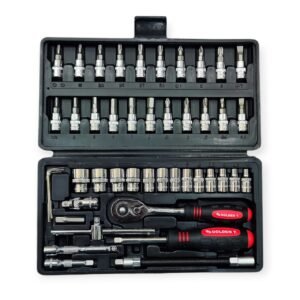 طقم حبوب ومفكات 1/4 بوصة تايواني 46 قطعه